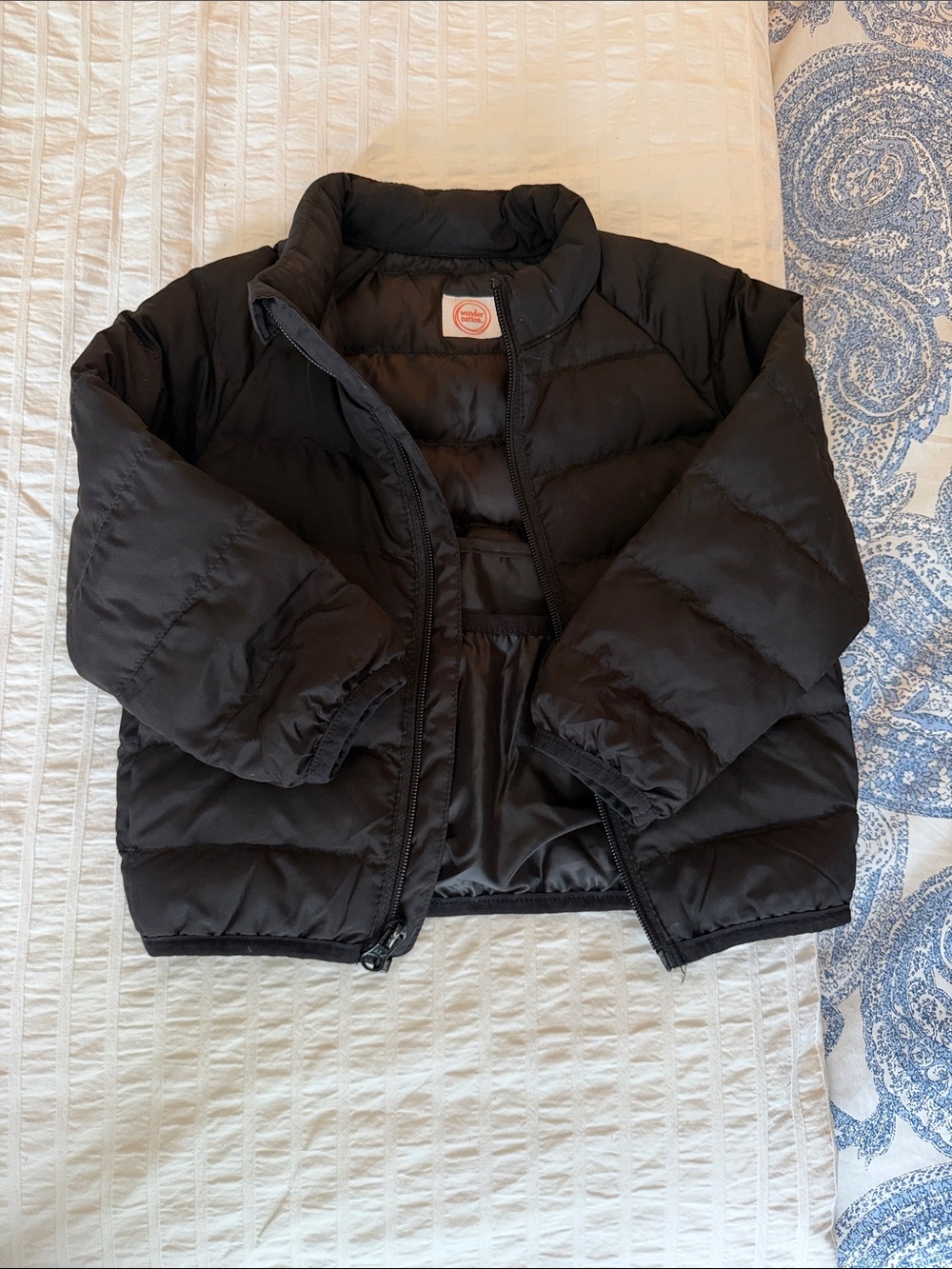 Wonder Nation Black Quilted Infant Puffer Jacket